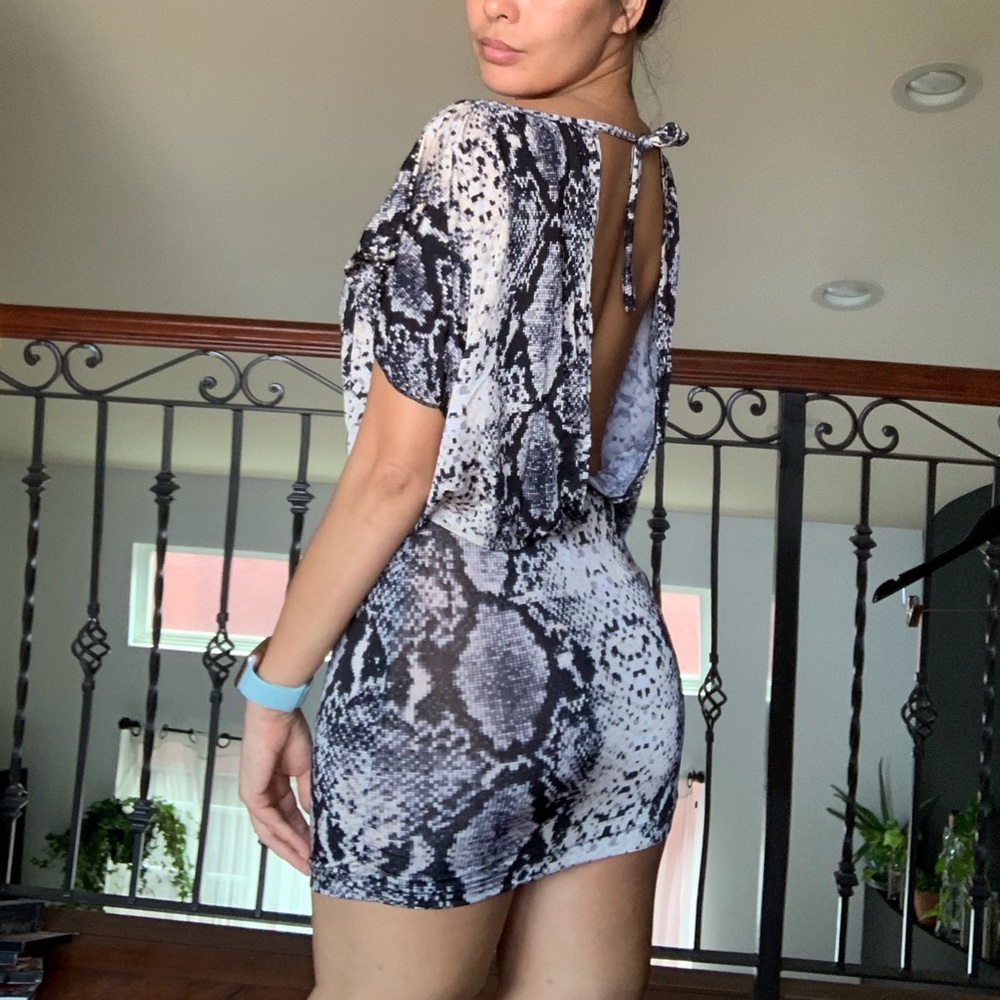 Snakeskin cocktail going out dress